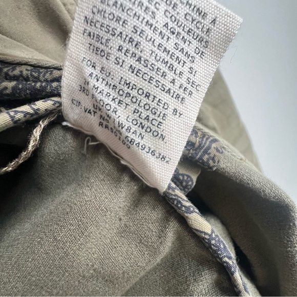 Anthropologie Marrakech Aylen Field Jacket Green Utility Medium Moto Military - Picture 9 of 15